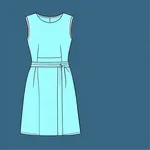 sleeveless sky-blue dress image